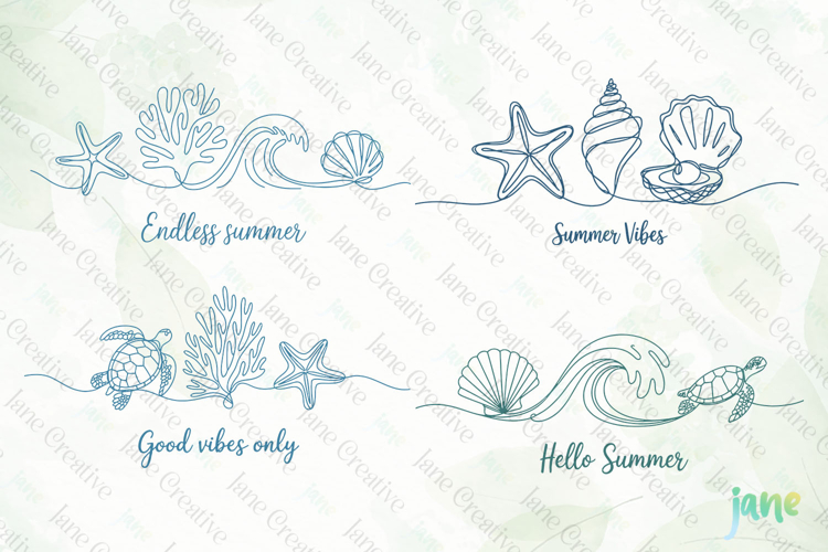 Retro Summer Coastal SVG PNG Clipart