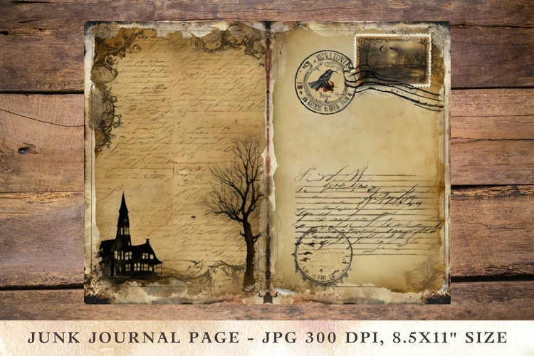Printable Junk Journal Pages halloween 41