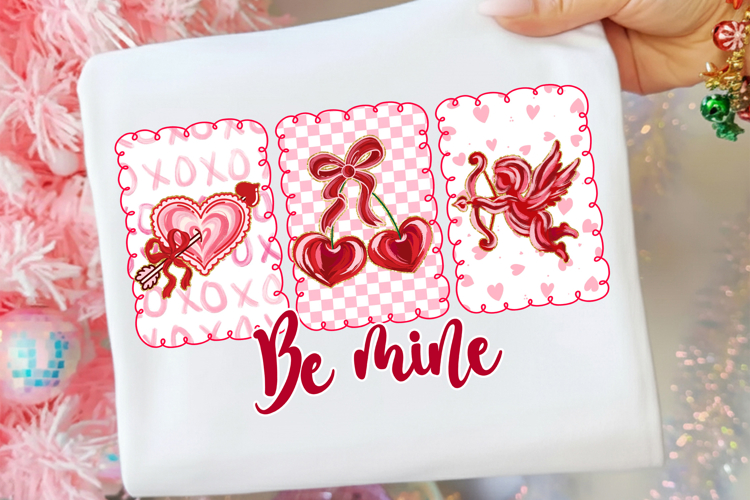 Be Mine PNG, Valentine Png, Preppy Brushtroke Valentine Png