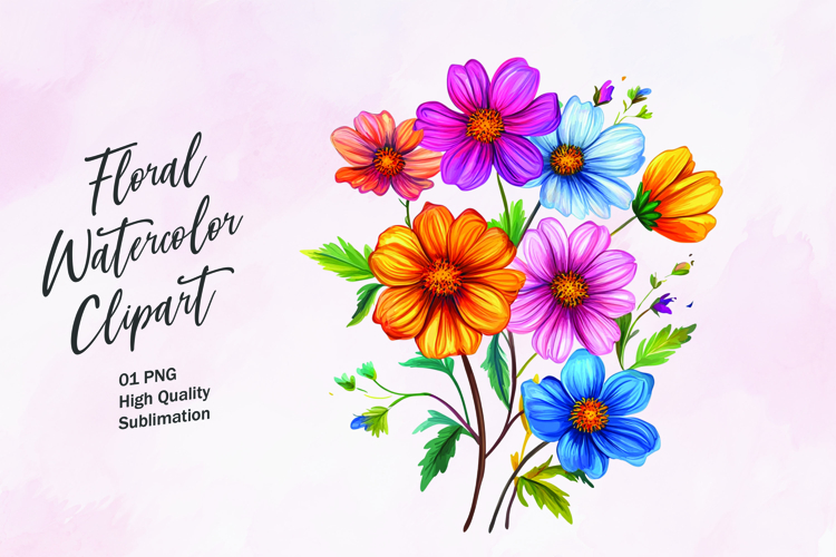 Watercolor Flowers Image 15