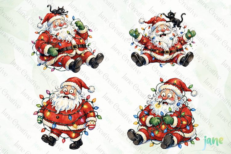 Funny Santa Claus Clipart example image 1
