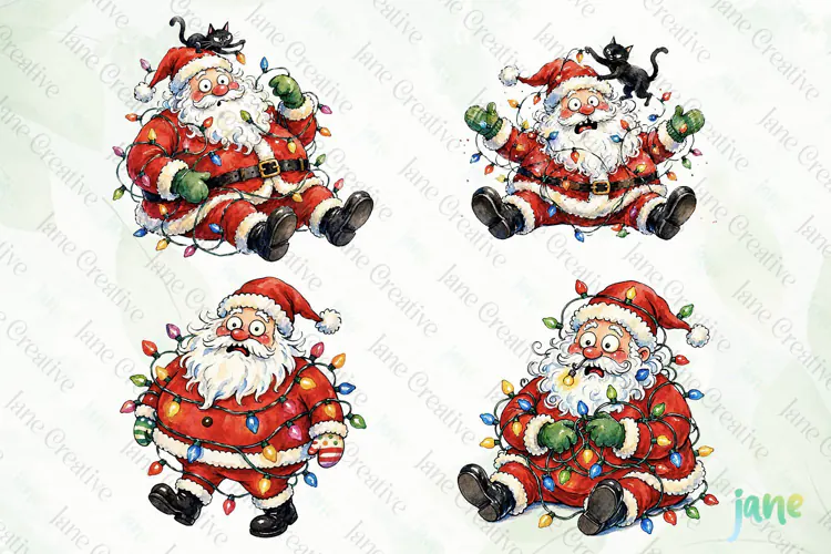 Funny Santa Claus Clipart