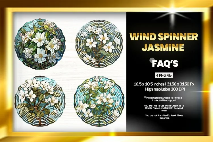 Jasmine Wind Spinner Sublimation - 04 Variations