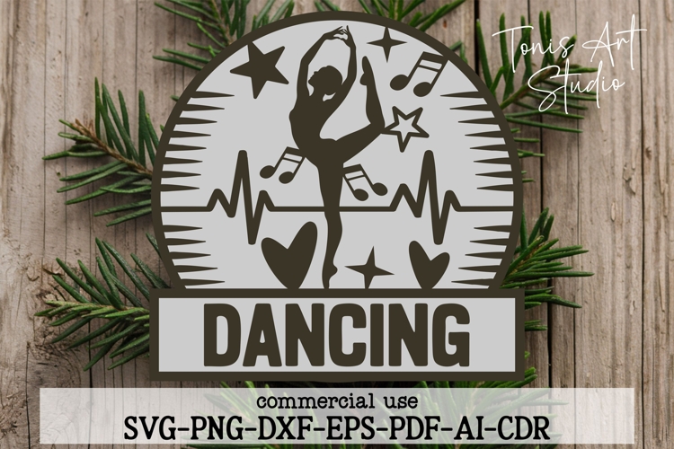Dance Name Sign SVG | Laser Cut Template | Ballerina Theme