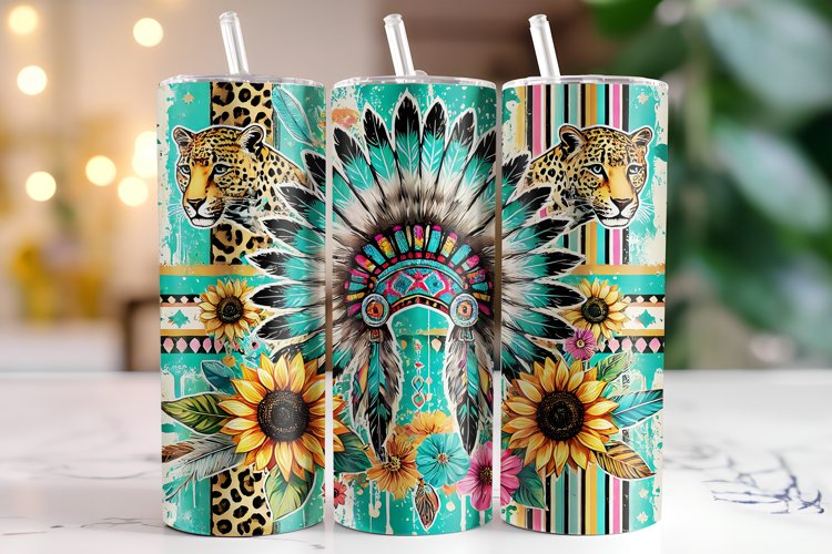 Traditional Headband Tumbler Wrap | Sublimation | Tumblers example image 1