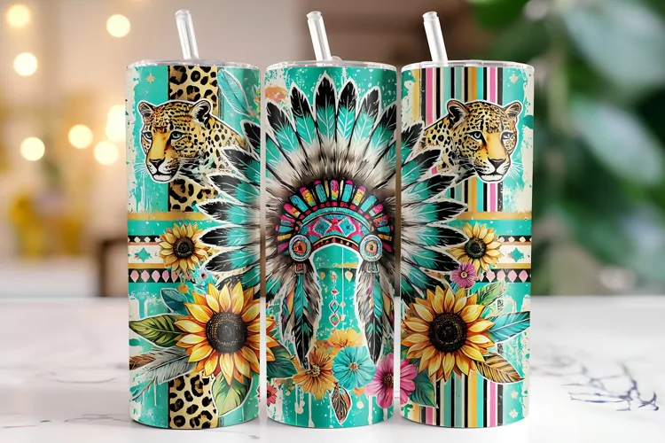 Traditional Headband Tumbler Wrap | Sublimation | Tumblers