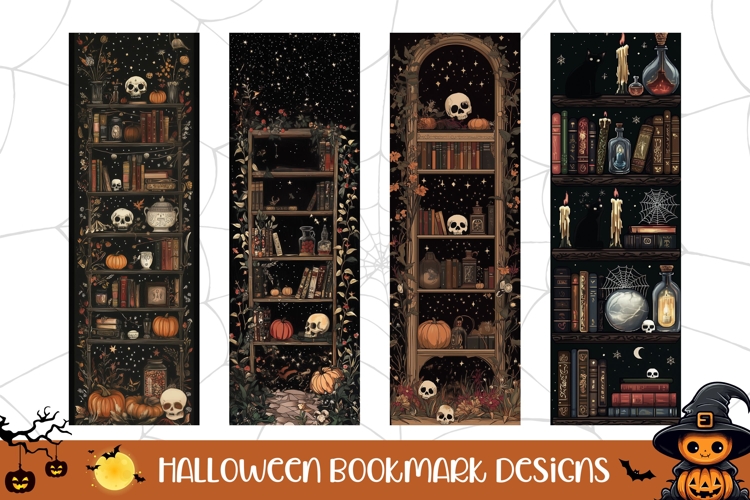 Spooky Halloween Bookmarks, Gothic Bookmark Prints