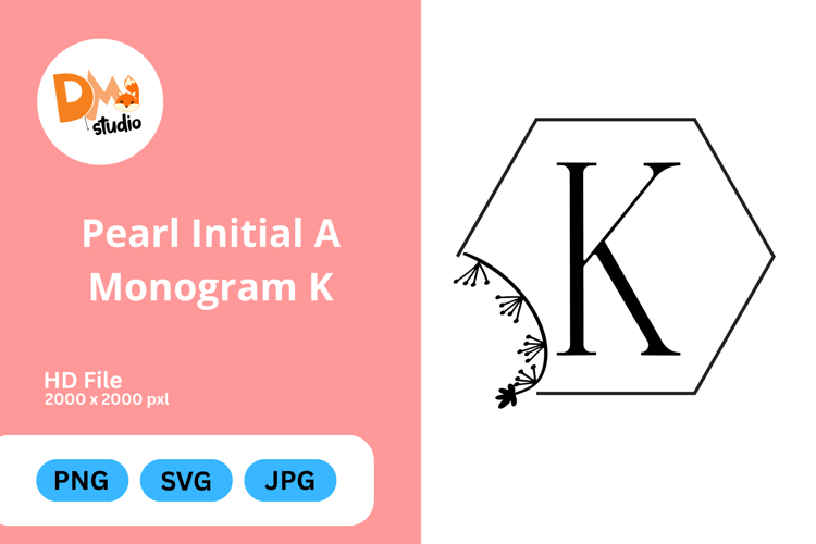 Pearl Monogram Svg Image 17
