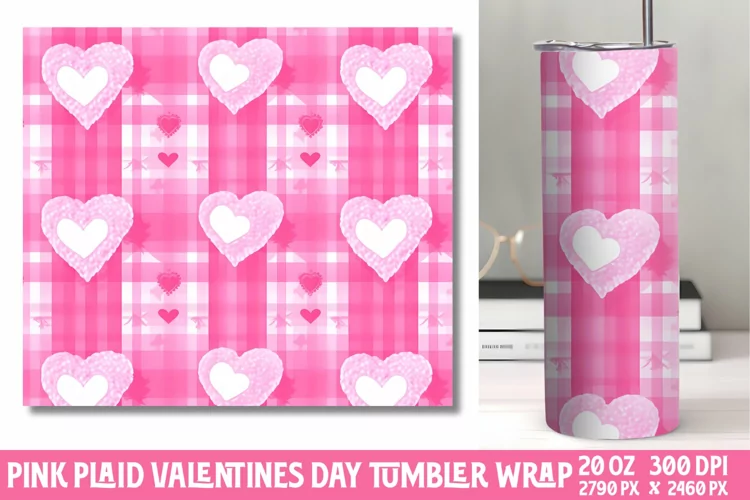 Valentines Day Pink Tumbler Wrap