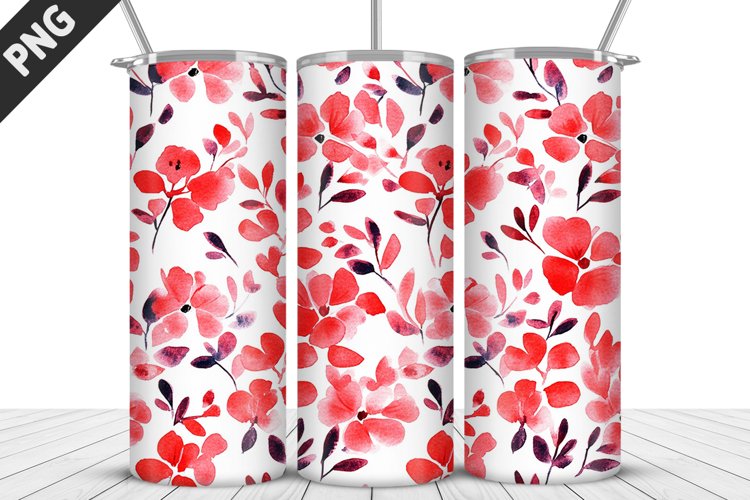 Flowers Tumbler Wrap | Sublimation Design | Tumbler PNG