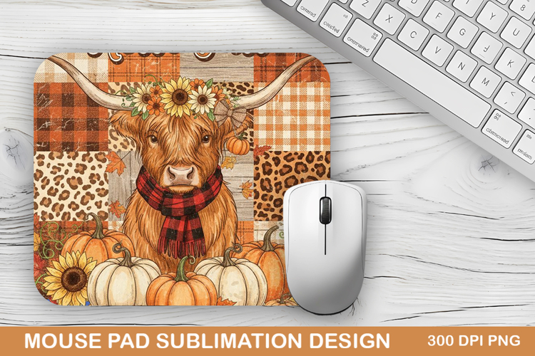 Halloween cow Mouse Pad Sublimation - Halloween Design