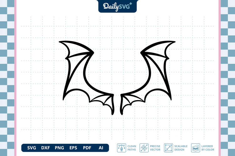 Demon Wing SVG - Devil Wings Cut File