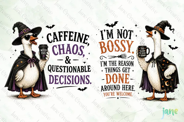 Funny Halloween Goose Clipart