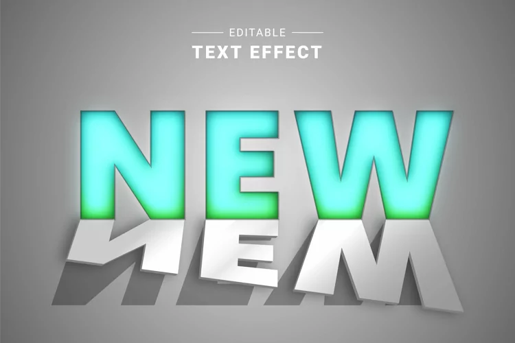 Editable Text Effect for Illustrator. Vector Graphic styles