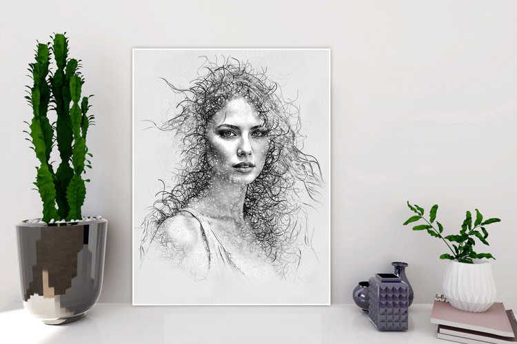 Photoshop Chaotic Lines Photo Effect