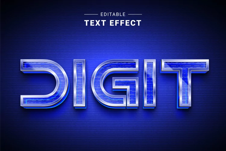 Editable Text Effect for Illustrator. Vector Graphic styles