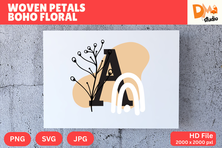 Floral Monogram Letter Svg Image 9