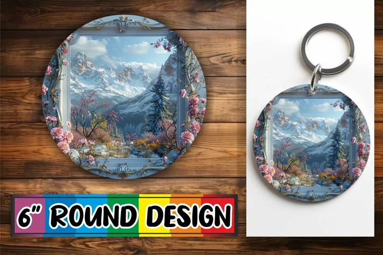 Scenic Round Ornament Sublimation Variety