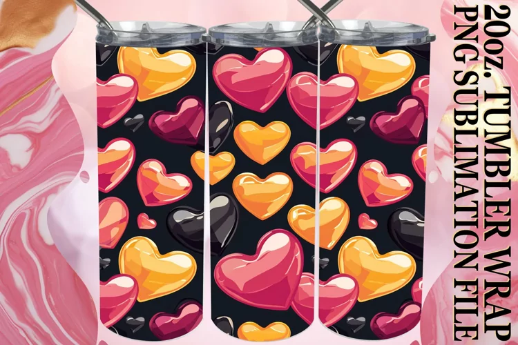 Sweetheart's Love Pattern Tumbler Wrap