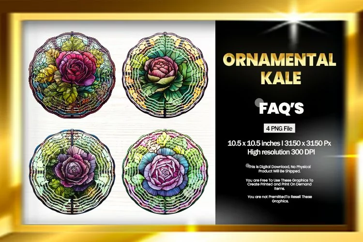 Ornamental Kale Wind Spinner Sublimation - 04 Variations