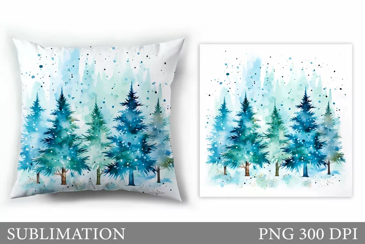 Christmas Tree Pillow Design. Christmas Tree Sublimation