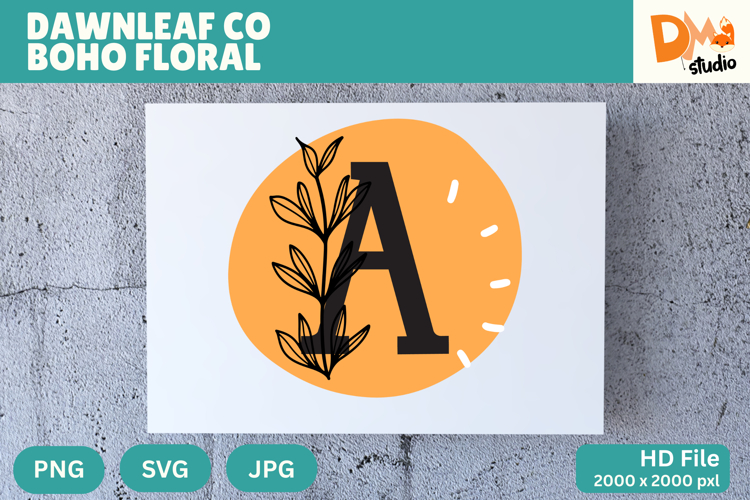 Floral Monogram Letter Svg Image 21