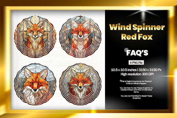 Red Fox Spinner Sublimation - 04 Variations example image 1