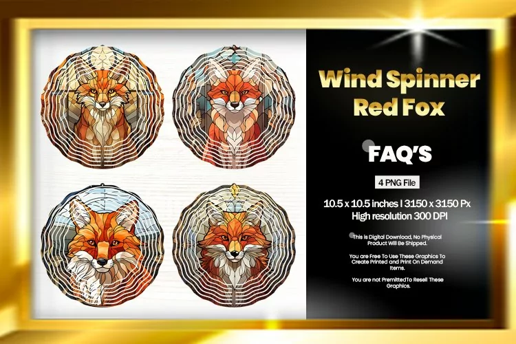 Red Fox Spinner Sublimation - 04 Variations