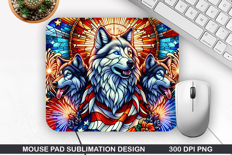 Dog Mouse Pad Sublimation, 4th Of July Mouse Pad PNG