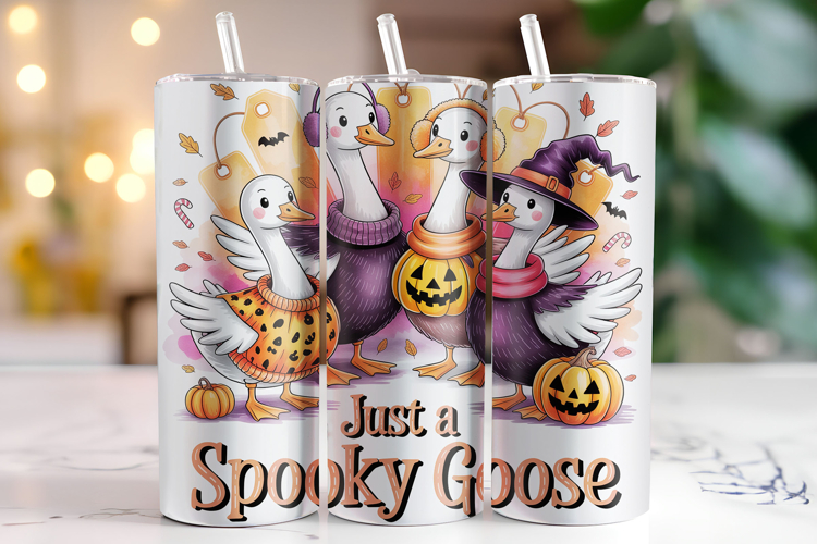 Just a Spooky Goose Tumbler Wrap | Sublimation | Tumblers