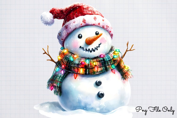 Funny Christmas Snowman Clipart PNG