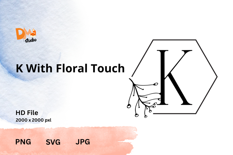 Floral Monogram Letter Svg Image 23