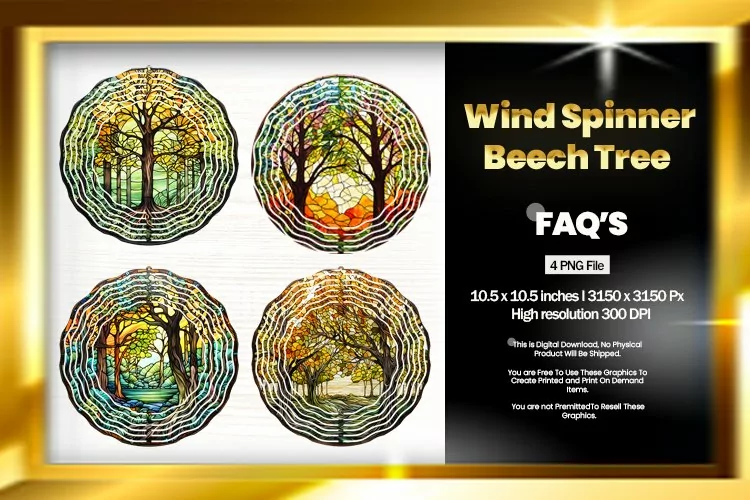 Beech Trees Wind Spinner Sublimation - 04 Variations