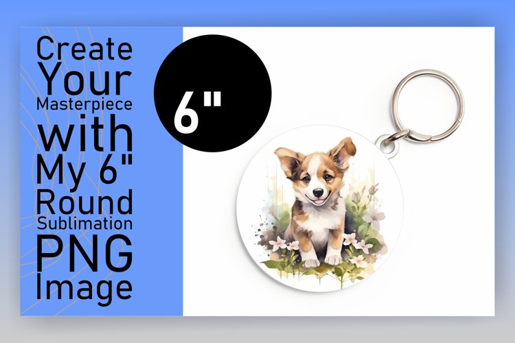 Cute Watercolor Dog Ornament Delight example image 1