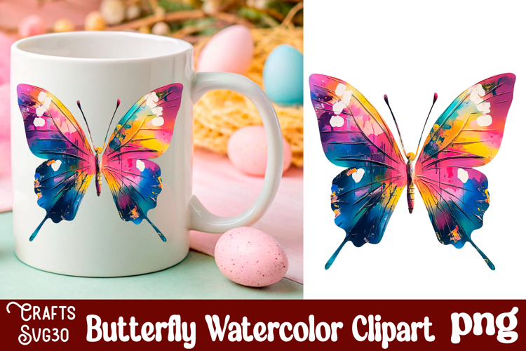 Watercolor Butterfly Clipart Image 7