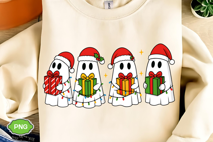 Spooky Christmas PNG, Christmas Ghost PNG, Merry Christmas