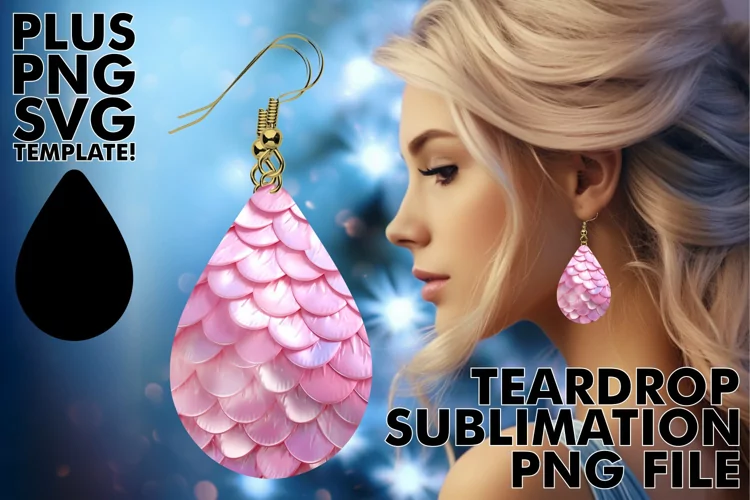 Sublimation Sensation: 3D Mermaid Scale Teardrops