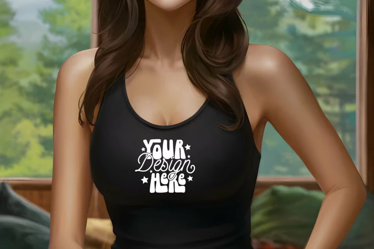 Next Level 1533 Black Mockup, Next Level Tank Top Mockup