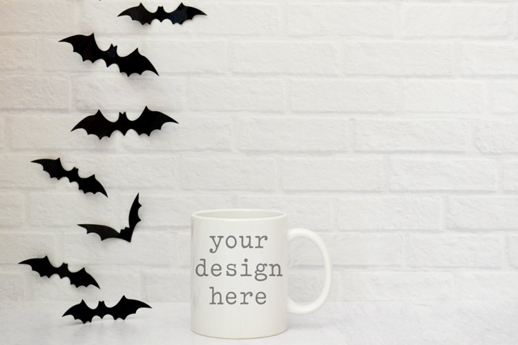 11 OZ Coffee Cup Mug Halloween Mockup | Add SVG Sublimation
