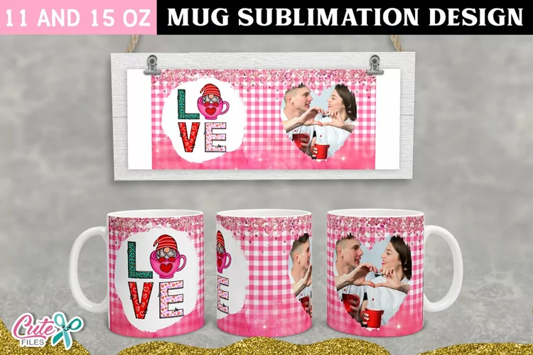 Love Gnome Valentines day Sublimation Mug