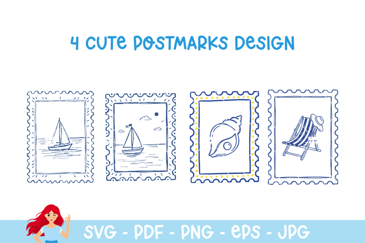 Summer Italy postmark, mail delivery stamps