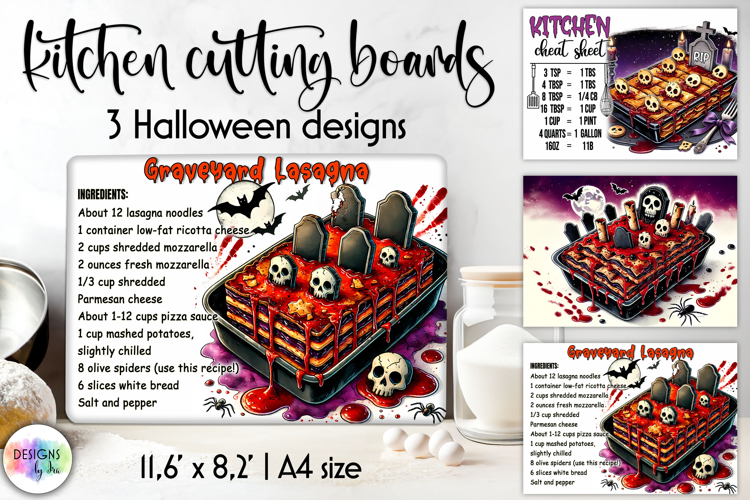 Halloween Cutting Boards Designs, Kitchen Conversion Charts