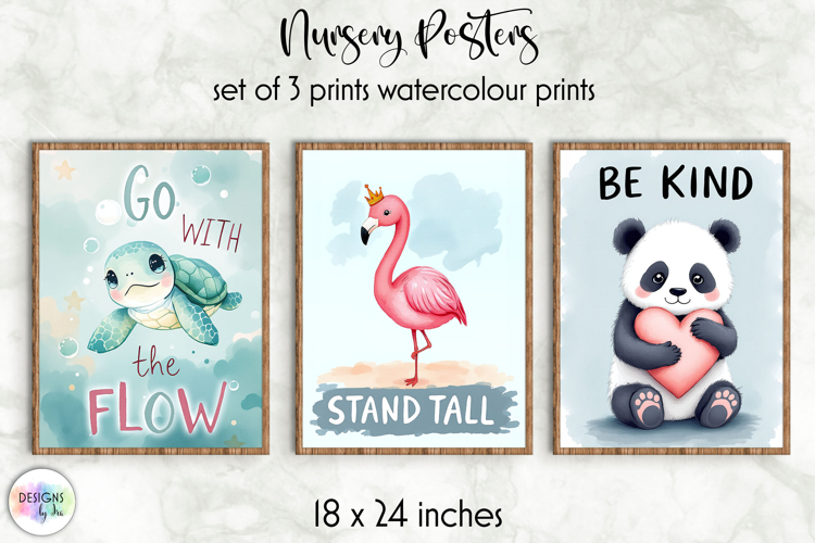 Cute Nursery Posters, Inspirational Kids Wall Art