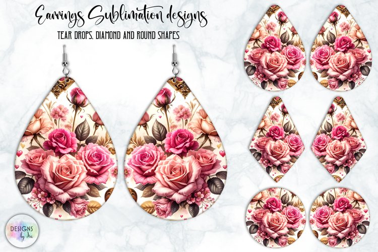 Vintage Flowers Earrings Design, Baroque Floral Earrings