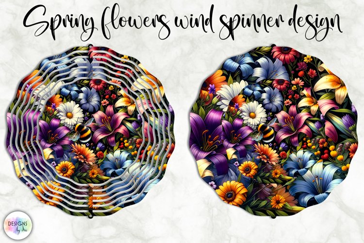 Spring Flowers Wind Spinner | Wildflowers Wind Spinner Print example image 1