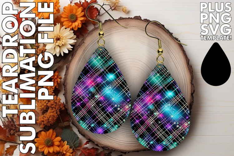 Glittering Teardrop Charms: Sublimation Patterns