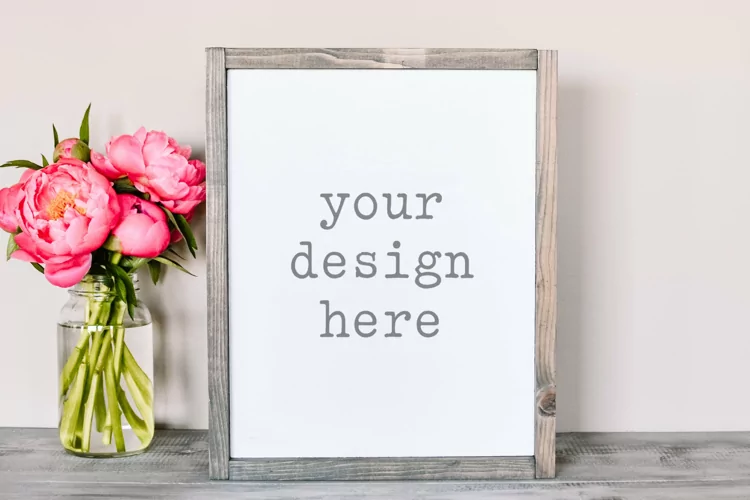 11x14 Wood Sign Mockup| Styled Photography | Digital Mockup