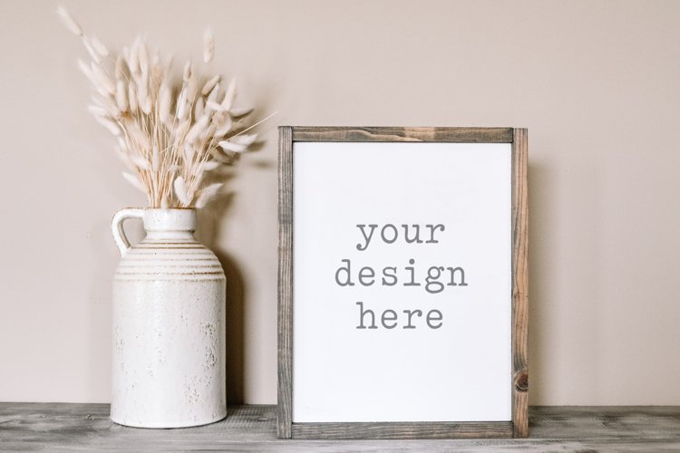 Wood Sign Mockup| Stock Photo| Flat Lay | Digital Mockup