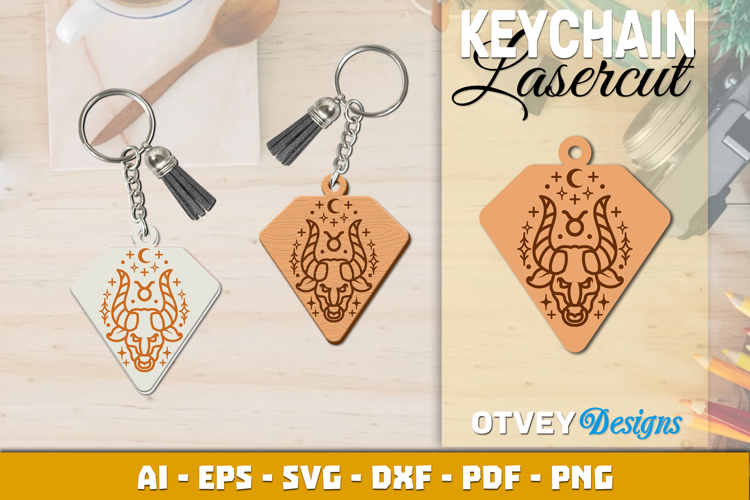 Zodiac Keychain Lasercut | Keychain Design Lasercut