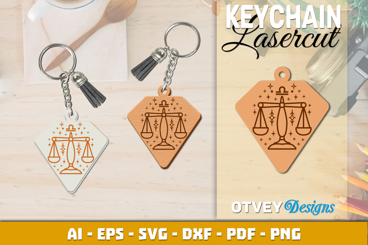 Zodiac Keychain Lasercut | Keychain Design Lasercut